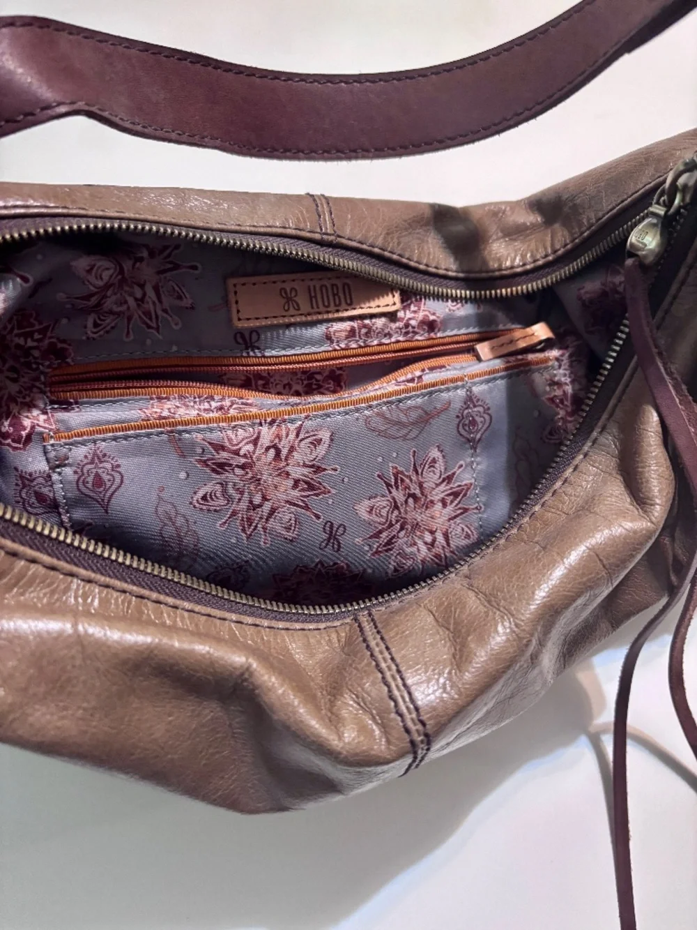 Cute HOBO leather shoulder bag